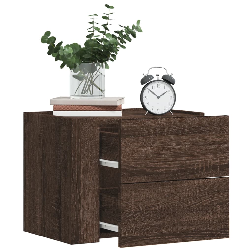 Tables de chevet murales 2 pcs chêne marron 45x30x35 cm - XIOS