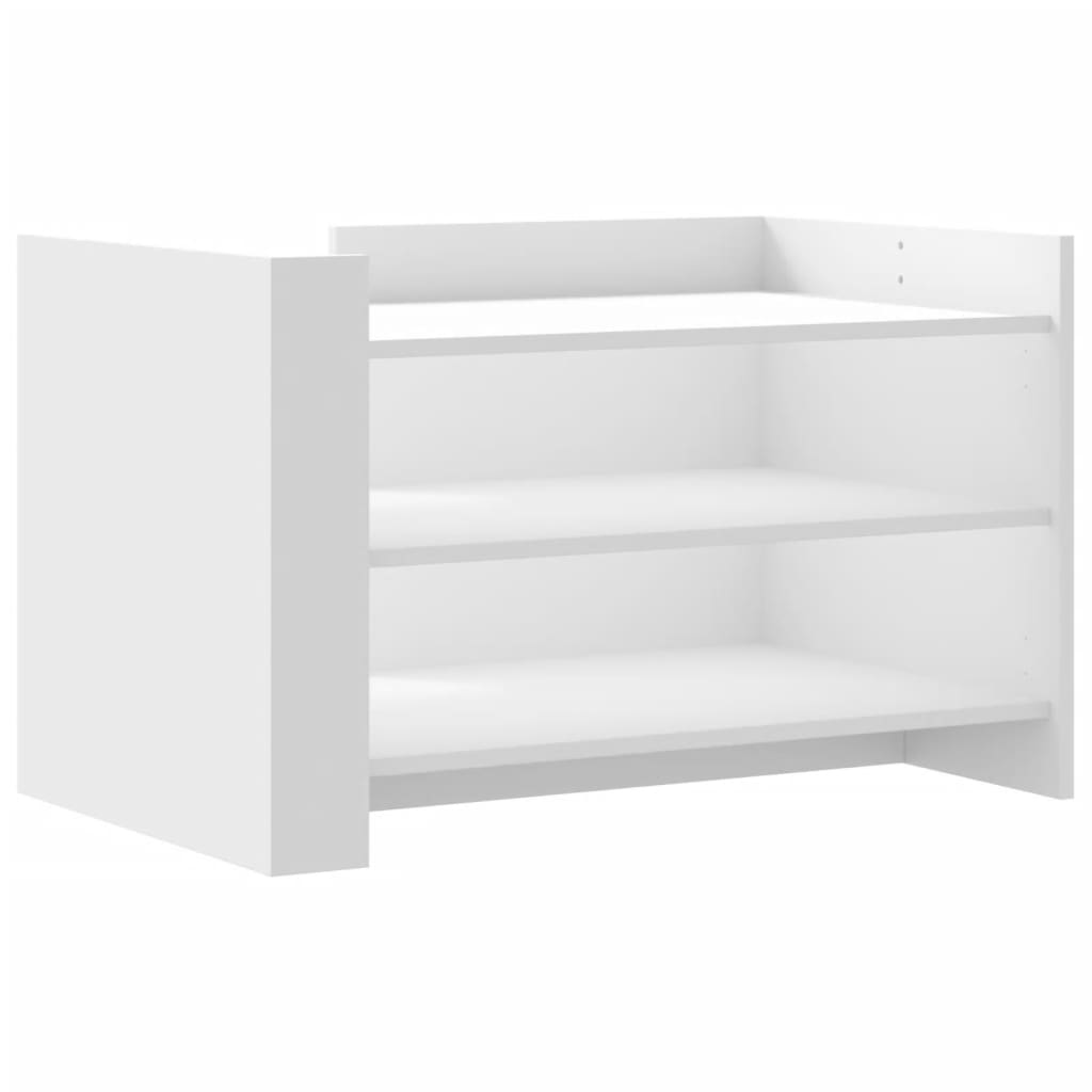Table basse blanc 80x50x50 cm bois d'ingénierie XIOS