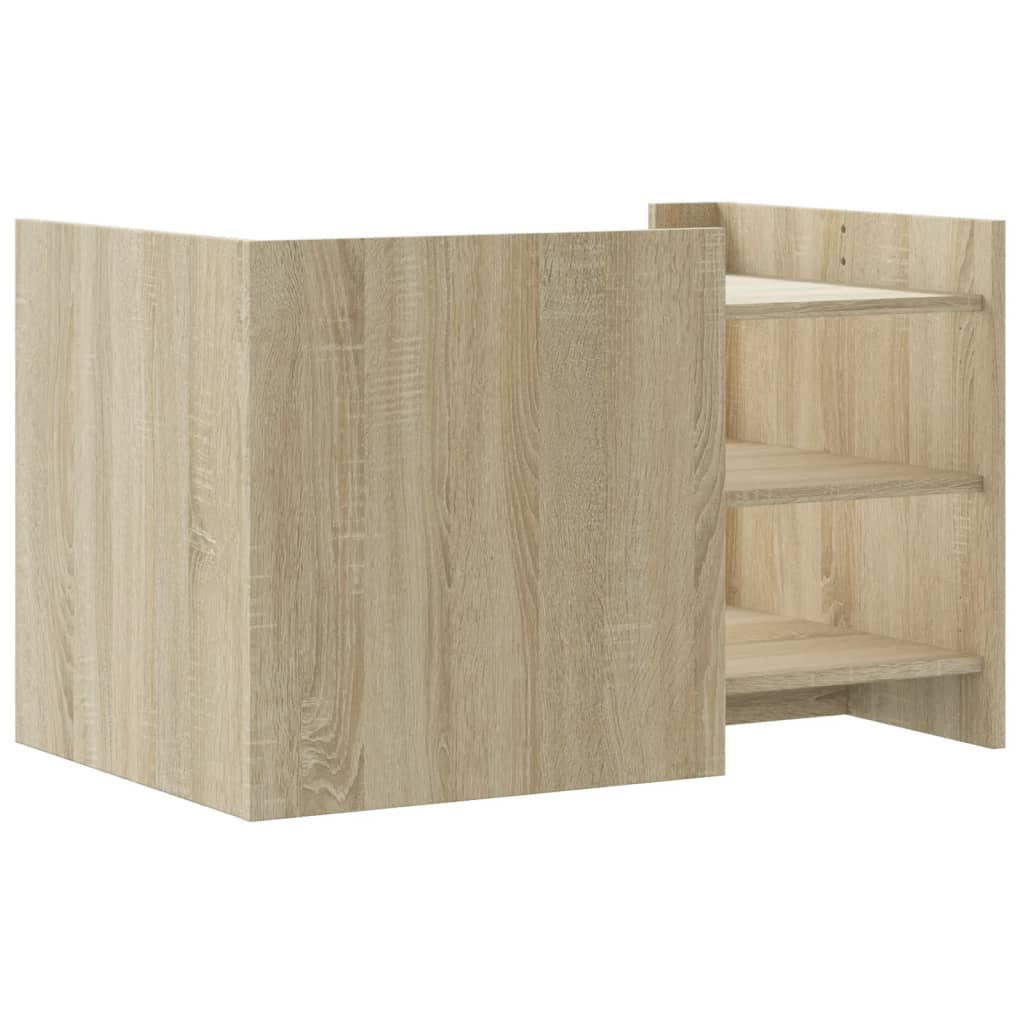 Table basse chêne sonoma 80x50x50 cm bois d'ingénierie - XIOS