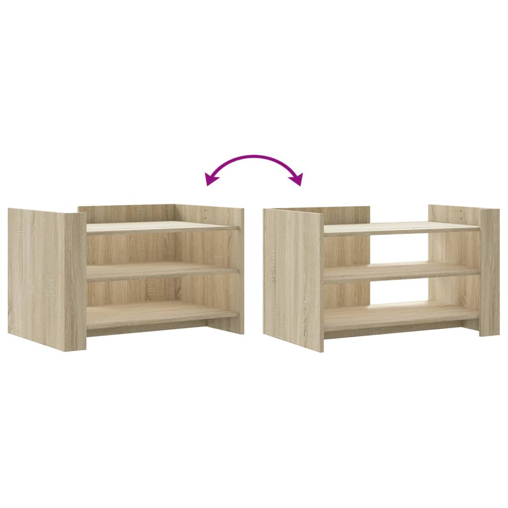 Table basse chêne sonoma 80x50x50 cm bois d'ingénierie - XIOS