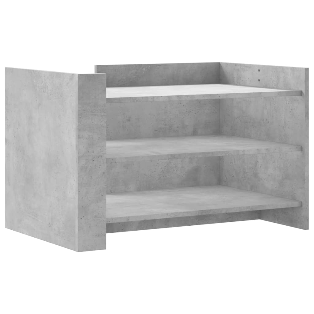 Table basse gris béton 80x50x50 cm bois d'ingénierie - XIOS