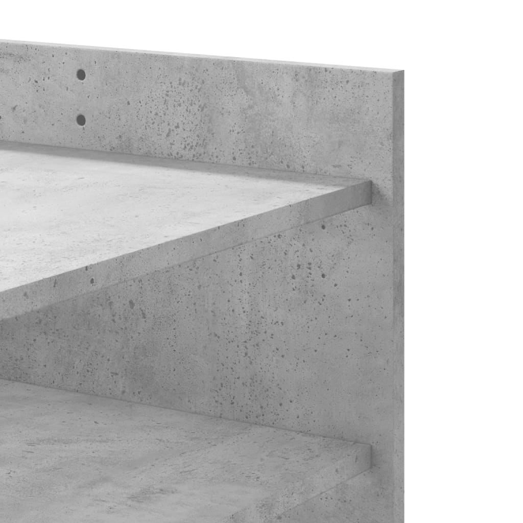 Table basse gris béton 80x50x50 cm bois d'ingénierie - XIOS