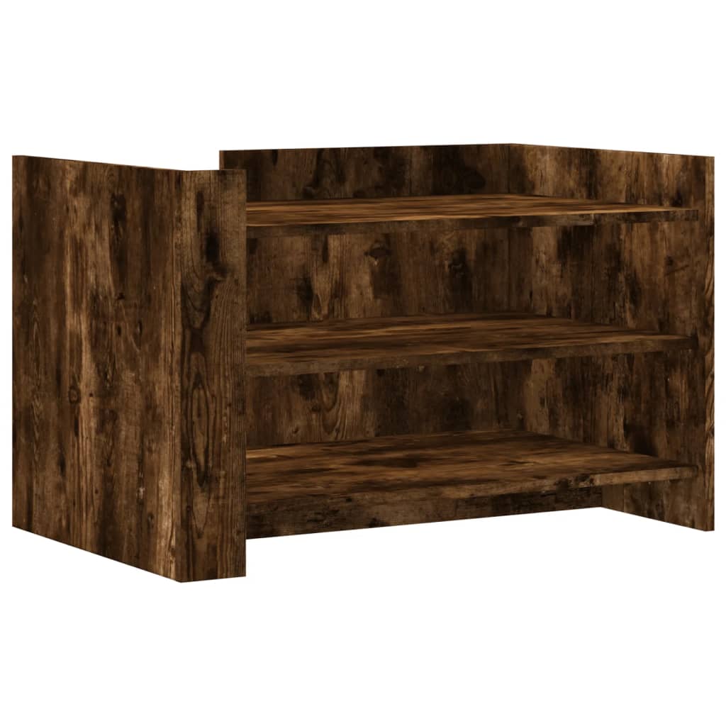 Table basse chêne fumé 80x50x50 cm bois d'ingénierie XIOS