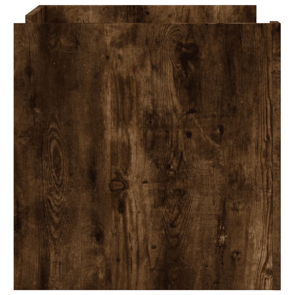 Table basse chêne fumé 80x50x50 cm bois d'ingénierie XIOS