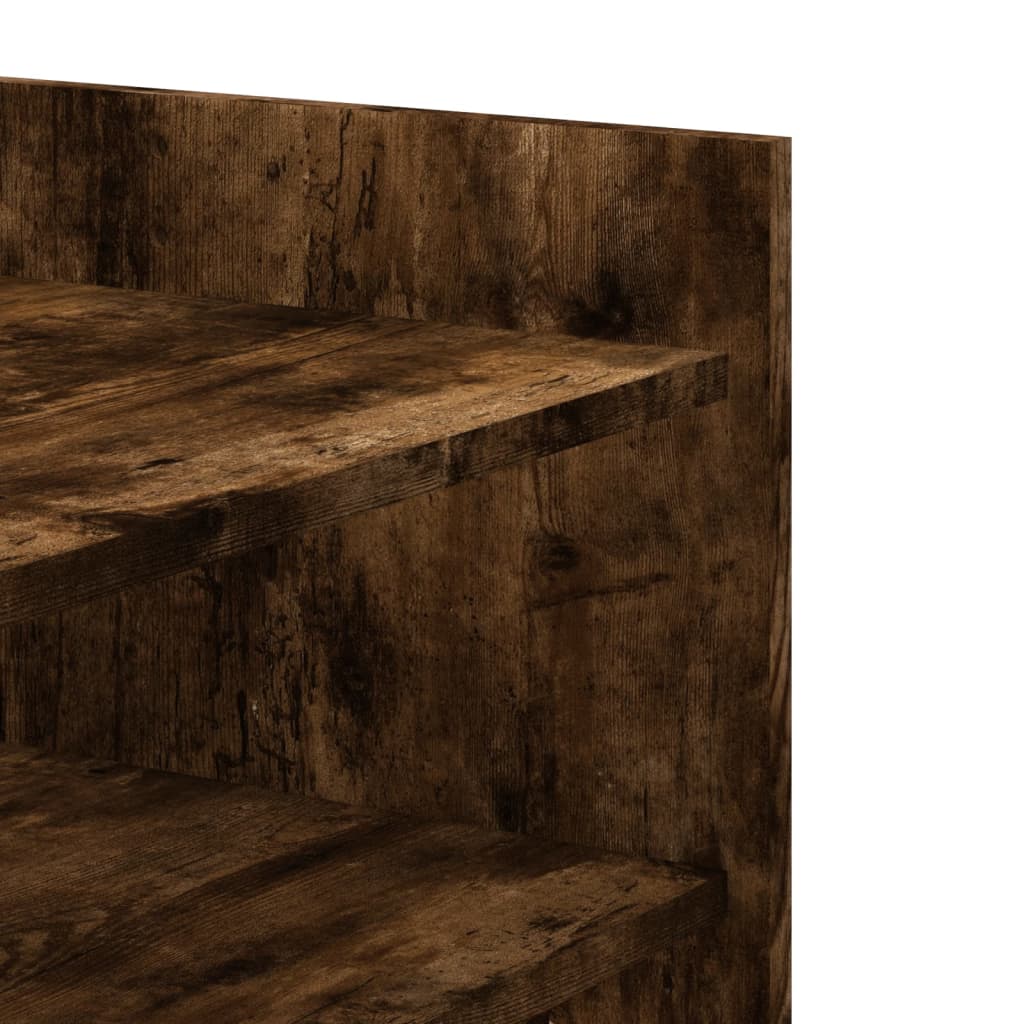 Table basse chêne fumé 80x50x50 cm bois d'ingénierie XIOS