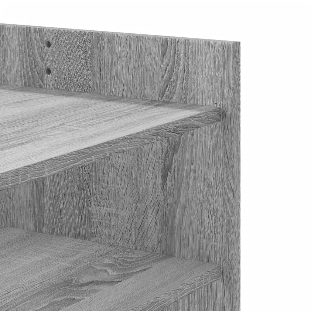 Table basse sonoma gris 80x50x50 cm bois d'ingénierie - XIOS