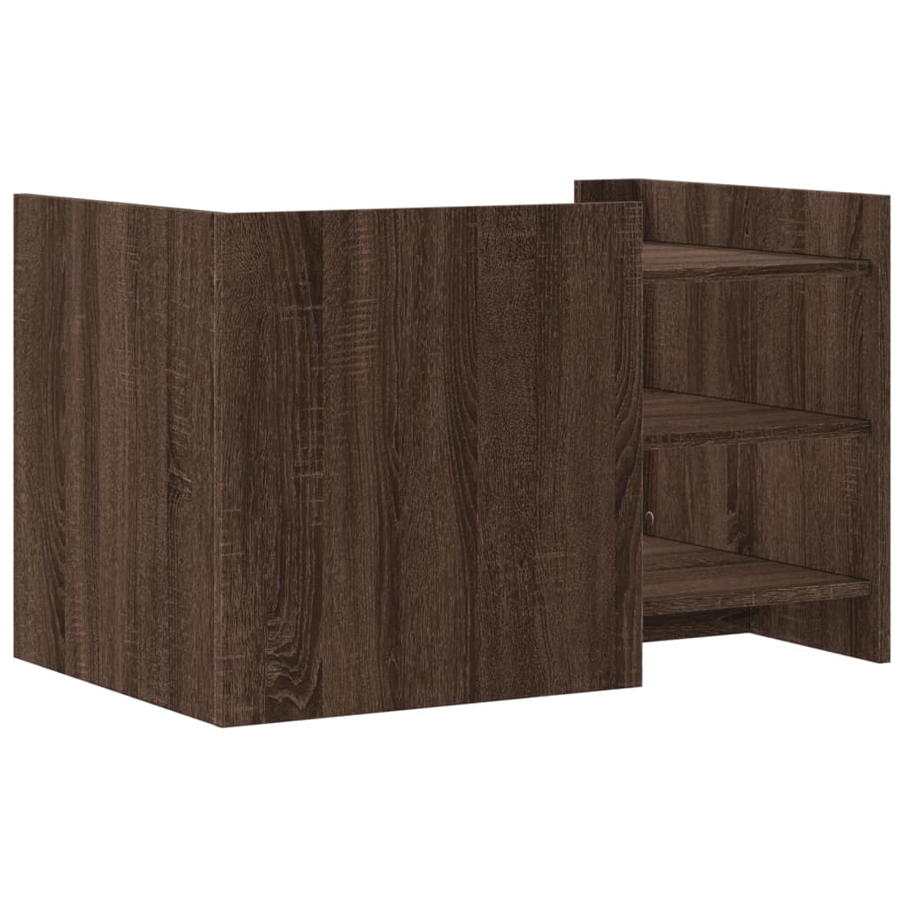 Table basse chêne marron 80x50x50 cm Bois d'ingénierie XIOS