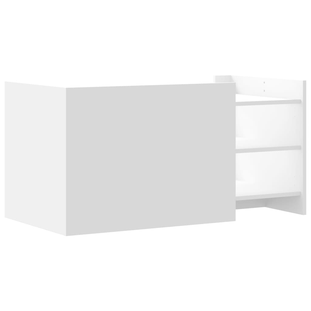 Table basse blanc 100x50x50 cm bois d'ingénierie - XIOS