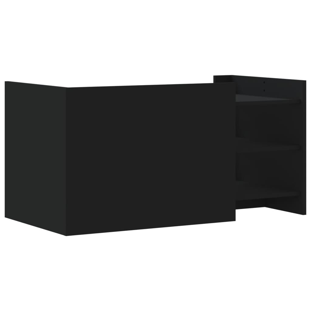 Table basse noir 100x50x50 cm bois d'ingénierie - XIOS