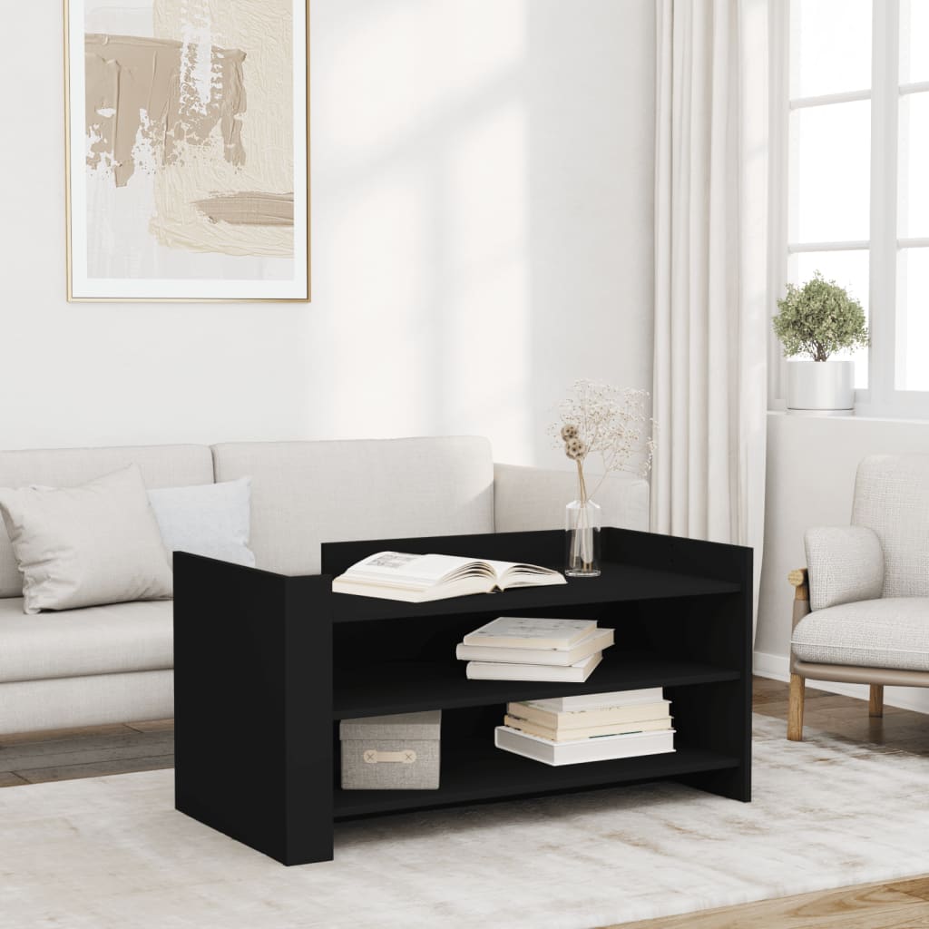 Table basse noir 100x50x50 cm bois d'ingénierie - XIOS
