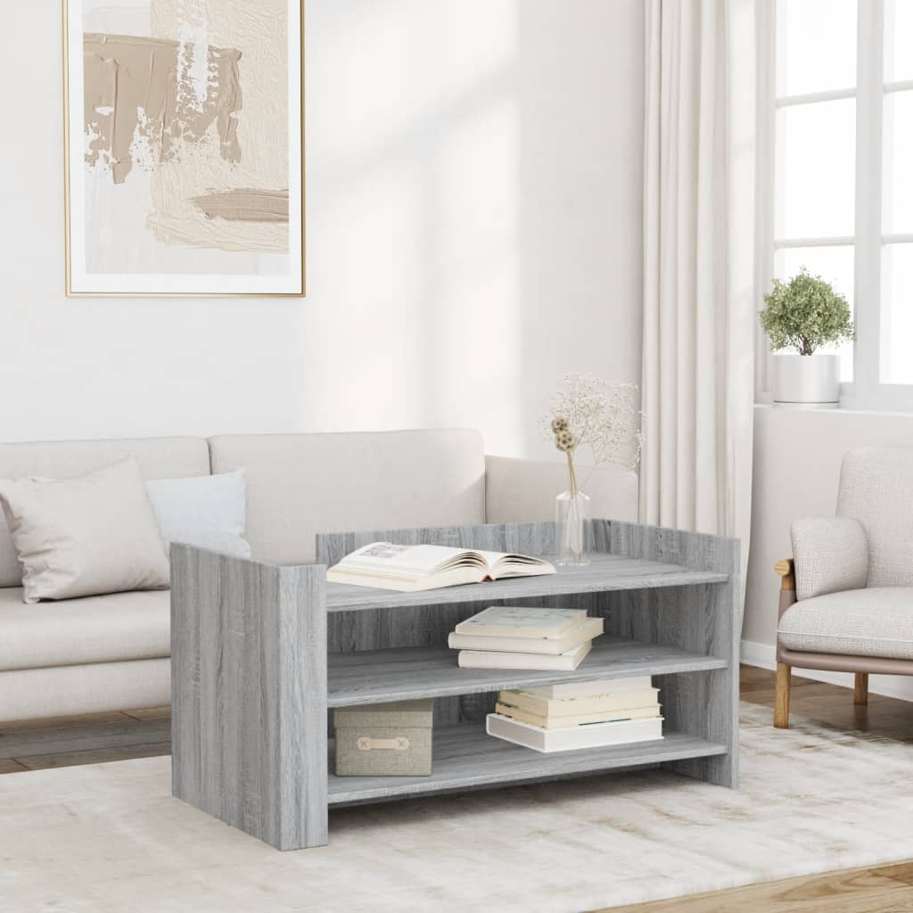Table basse sonoma gris 100x50x50 cm bois d'ingénierie - XIOS