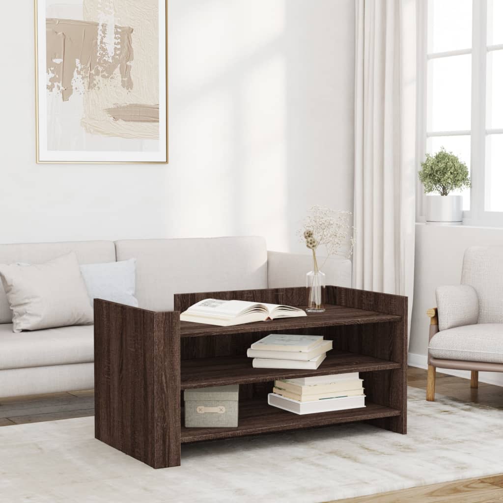 Table basse chêne marron 100x50x50 cm bois d'ingénierie - XIOS
