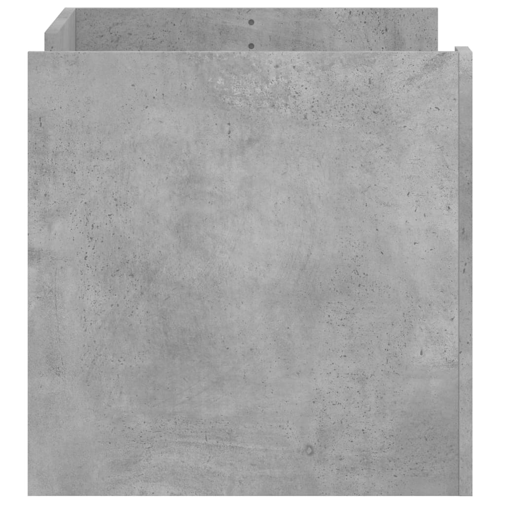 Table basse gris béton 80x50x50 cm bois d'ingénierie - XIOS