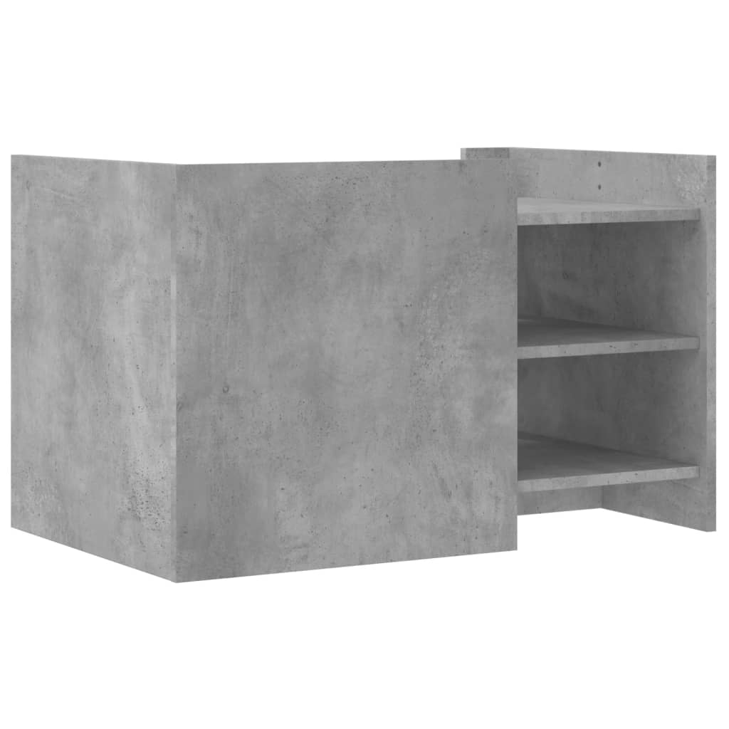 Table basse gris béton 80x50x50 cm bois d'ingénierie - XIOS