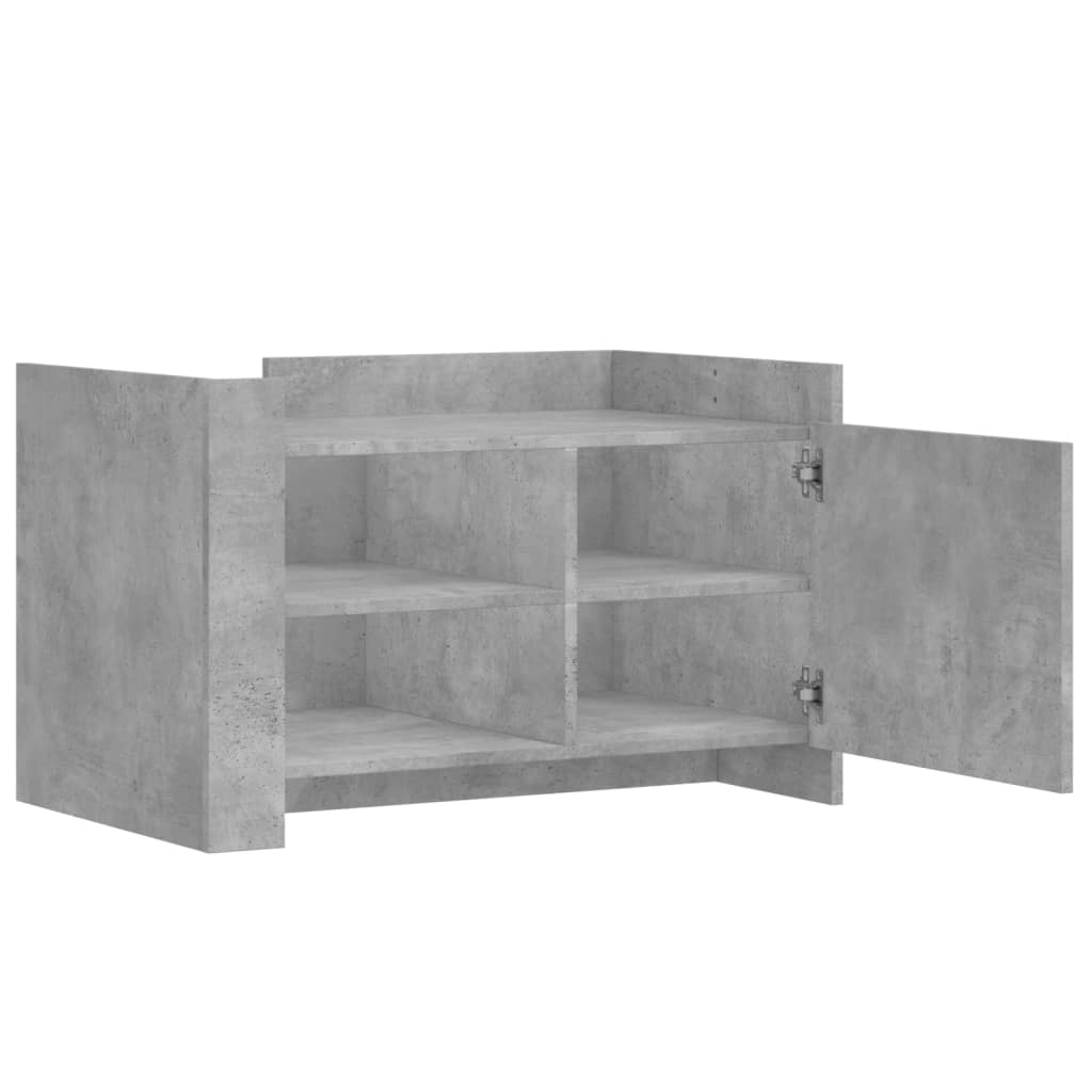 Table basse gris béton 80x50x50 cm bois d'ingénierie - XIOS
