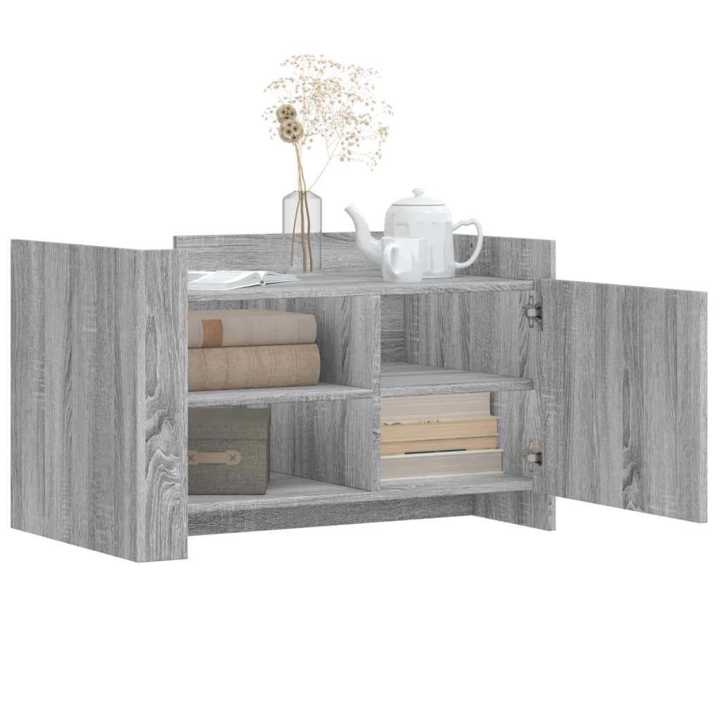 Table basse sonoma gris 80x50x50 cm Bois d'ingénierie - XIOS