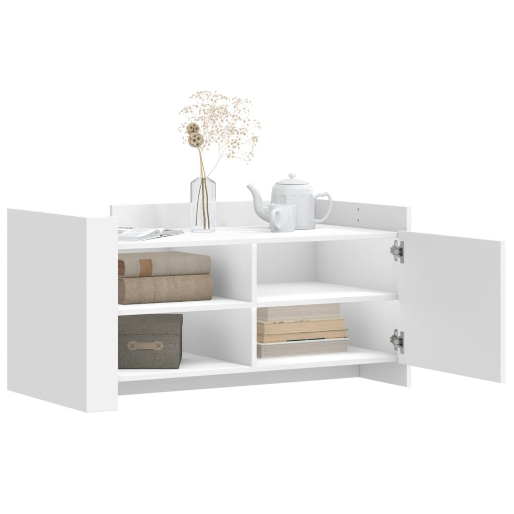 Table basse blanc 100x50x50 cm bois d'ingénierie - XIOS