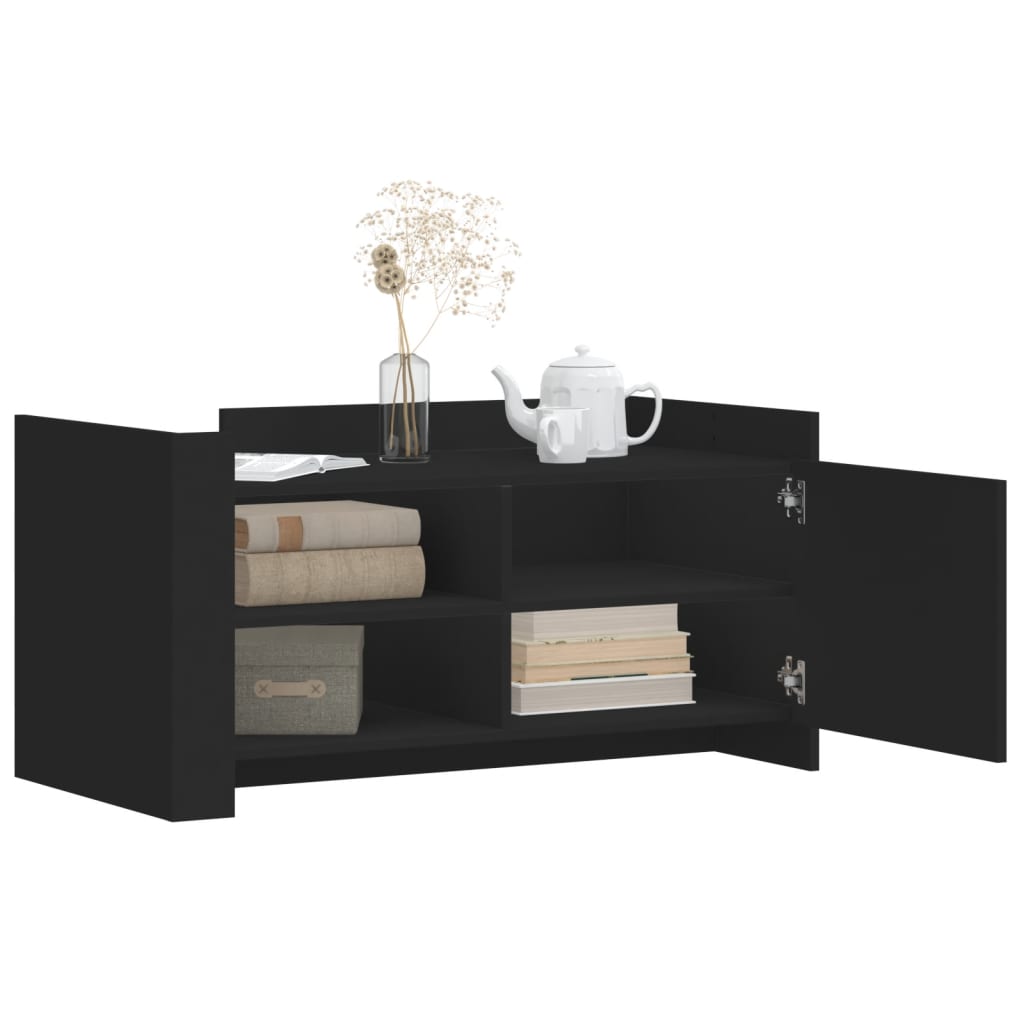 Table basse noir 100x50x50 cm bois d'ingénierie - XIOS