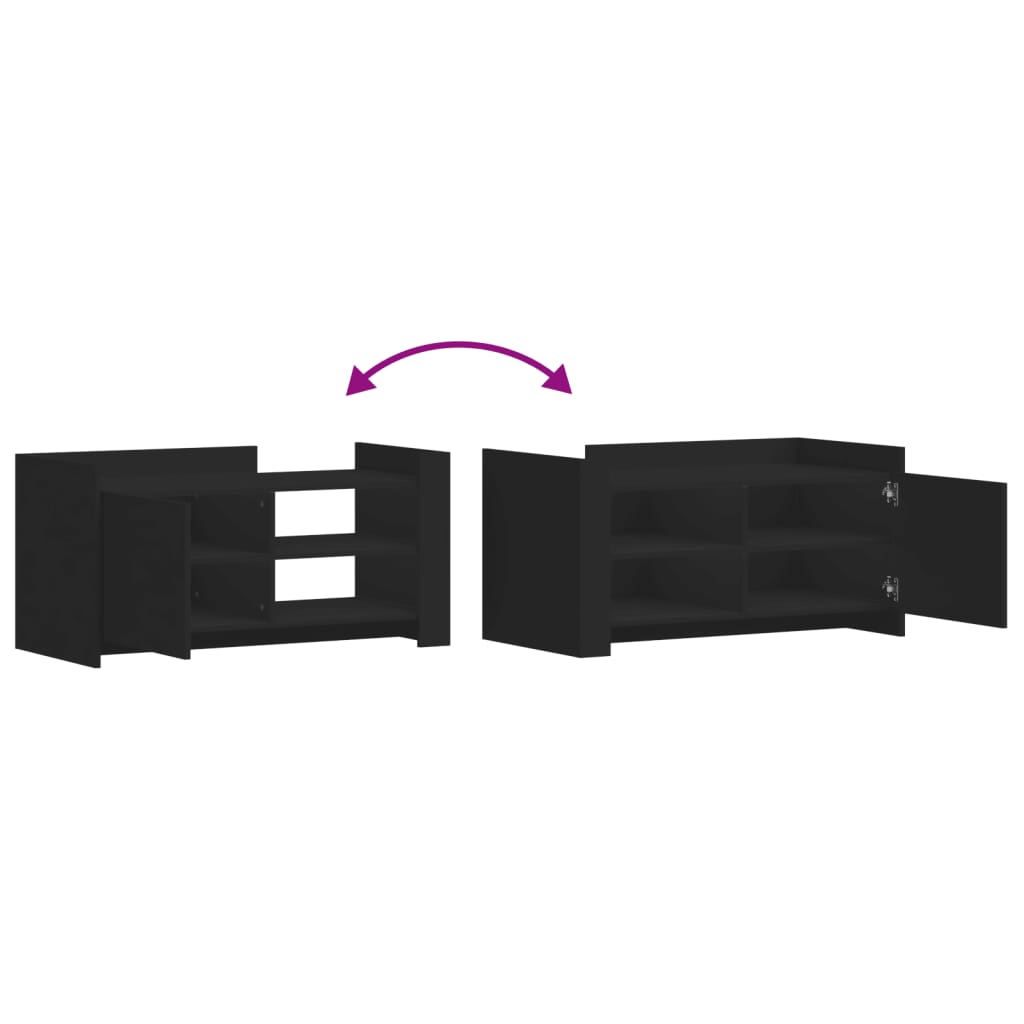 Table basse noir 100x50x50 cm bois d'ingénierie - XIOS