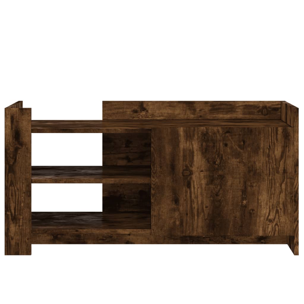 Table basse chêne fumé 100x50x50 cm bois d'ingénierie - XIOS