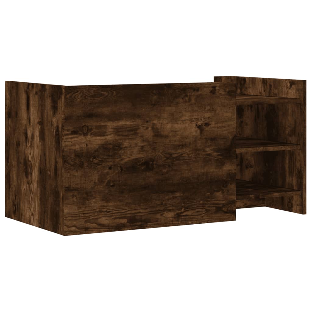 Table basse chêne fumé 100x50x50 cm bois d'ingénierie - XIOS
