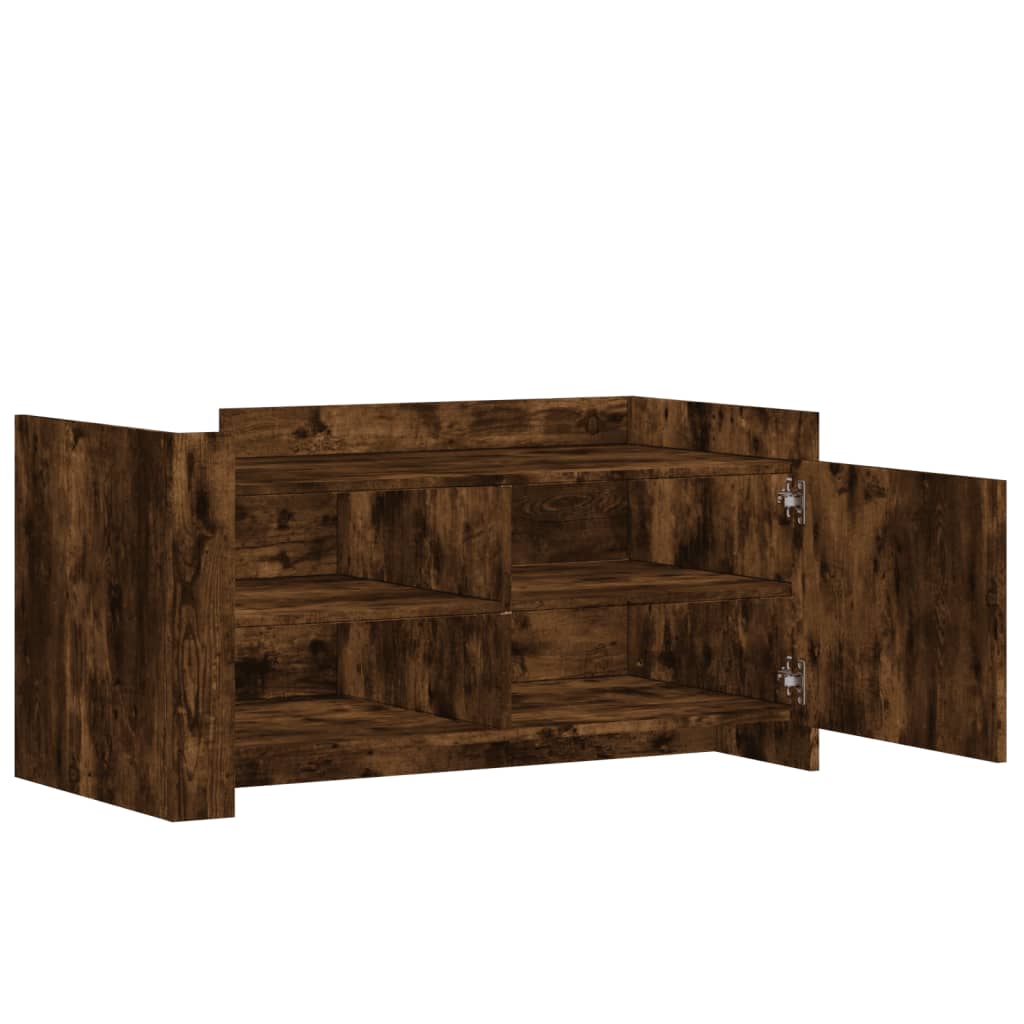 Table basse chêne fumé 100x50x50 cm bois d'ingénierie - XIOS