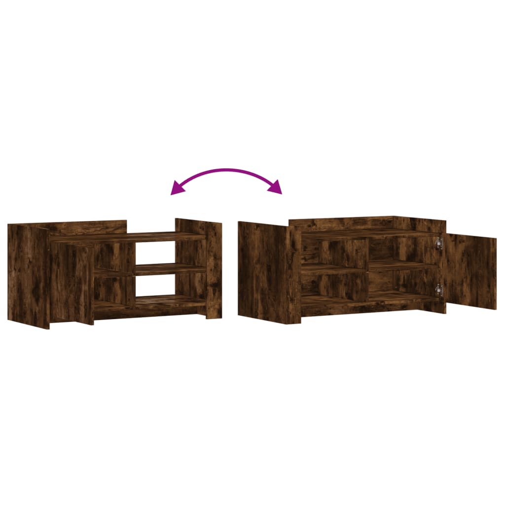 Table basse chêne fumé 100x50x50 cm bois d'ingénierie - XIOS