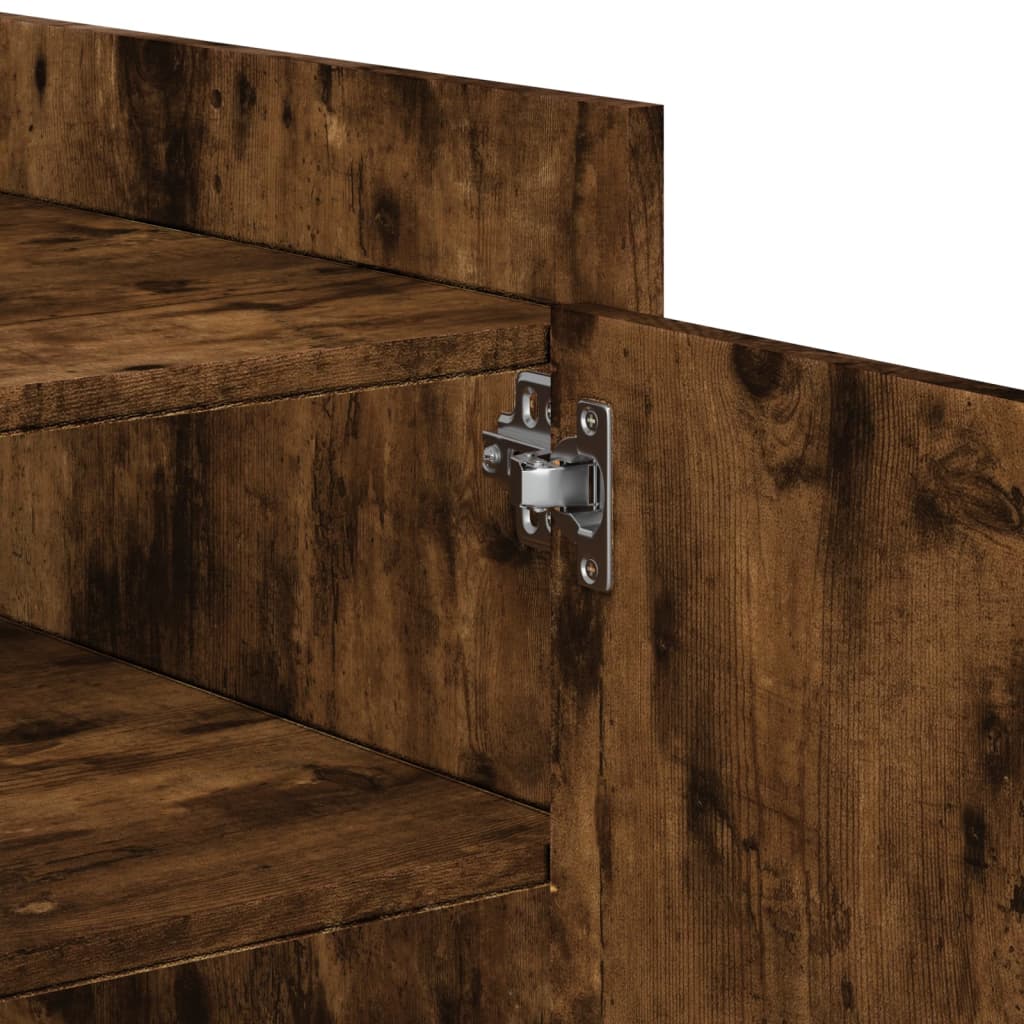 Table basse chêne fumé 100x50x50 cm bois d'ingénierie - XIOS