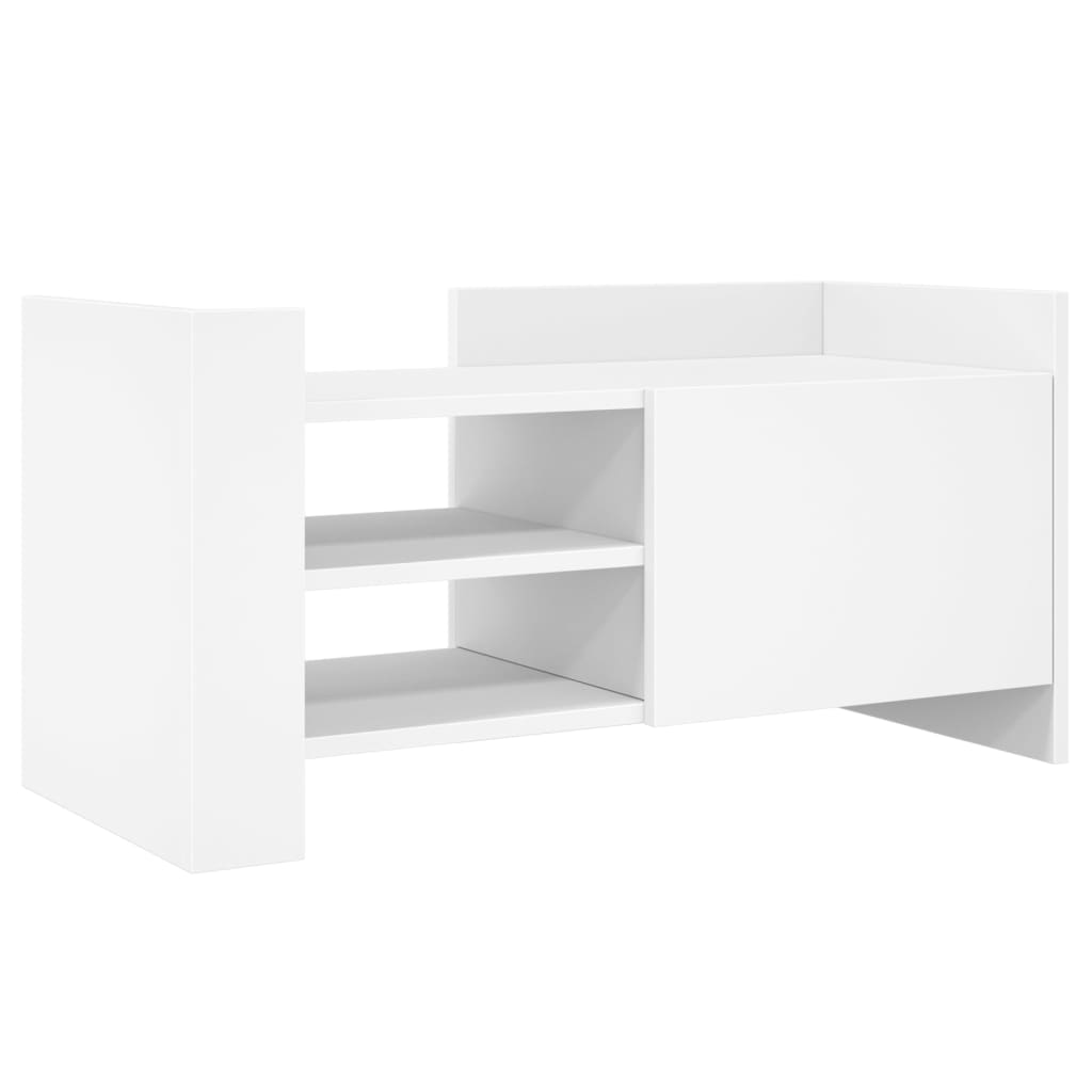 Meuble TV blanc 80x35x40 cm bois d’ingénierie - XIOS