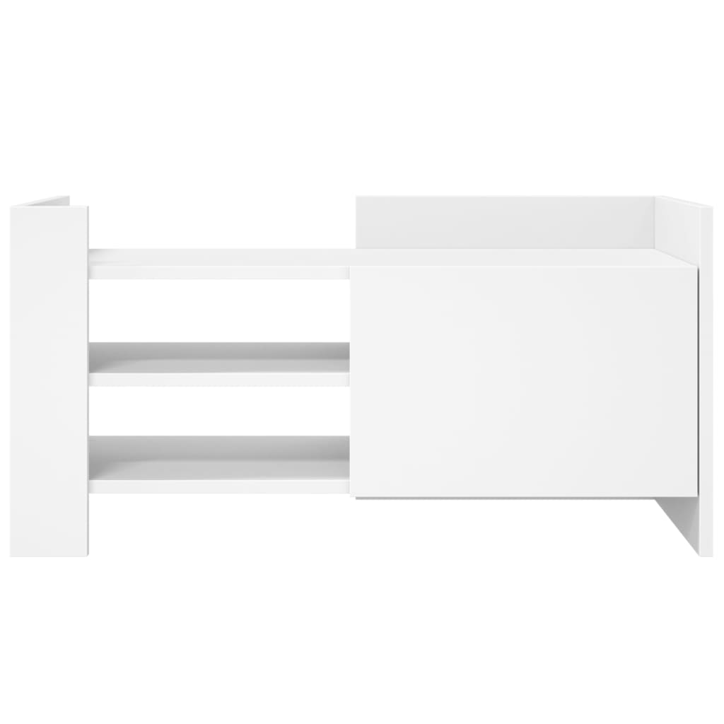 Meuble TV blanc 80x35x40 cm bois d’ingénierie - XIOS