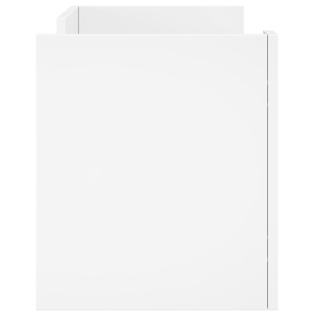 Meuble TV blanc 80x35x40 cm bois d’ingénierie - XIOS