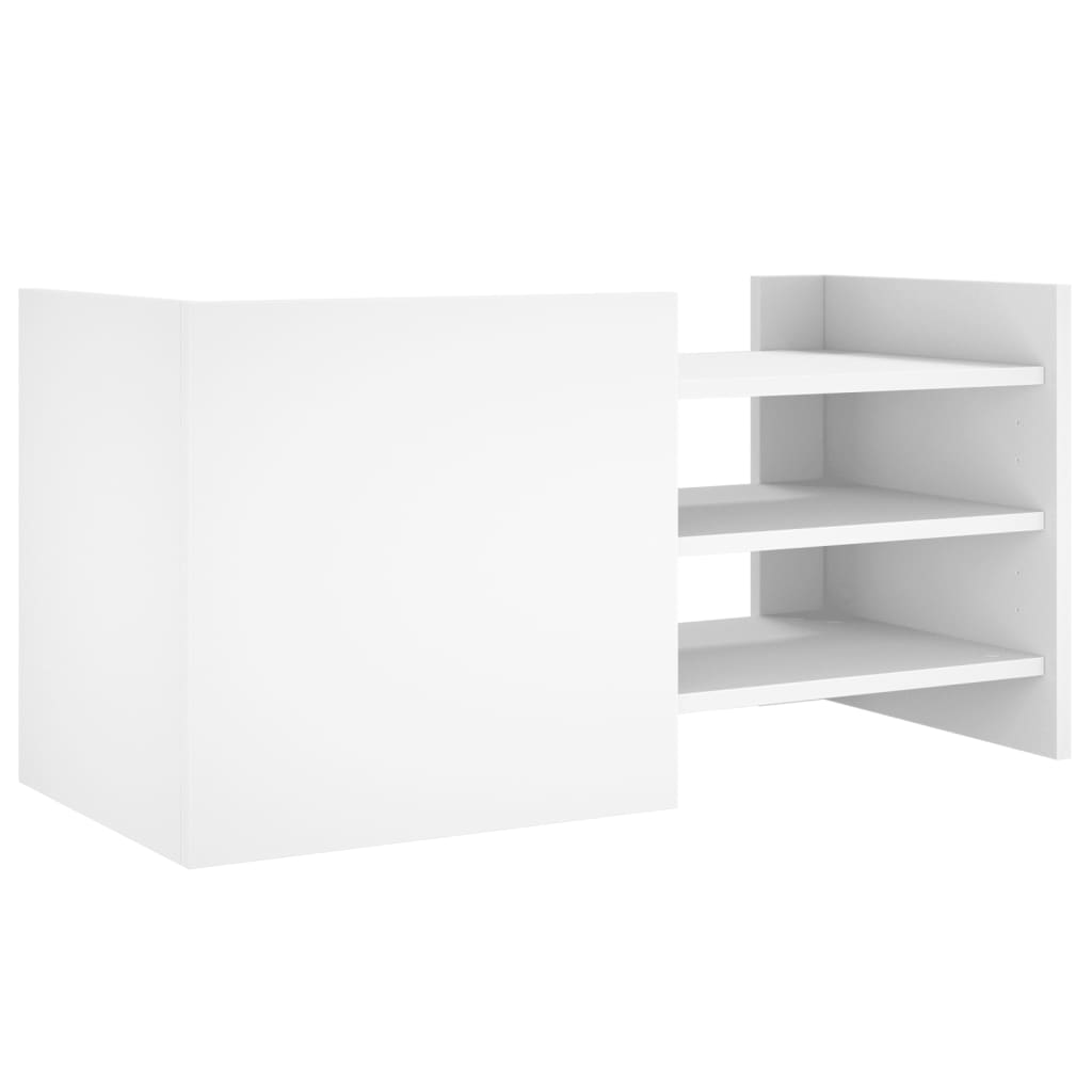 Meuble TV blanc 80x35x40 cm bois d’ingénierie - XIOS