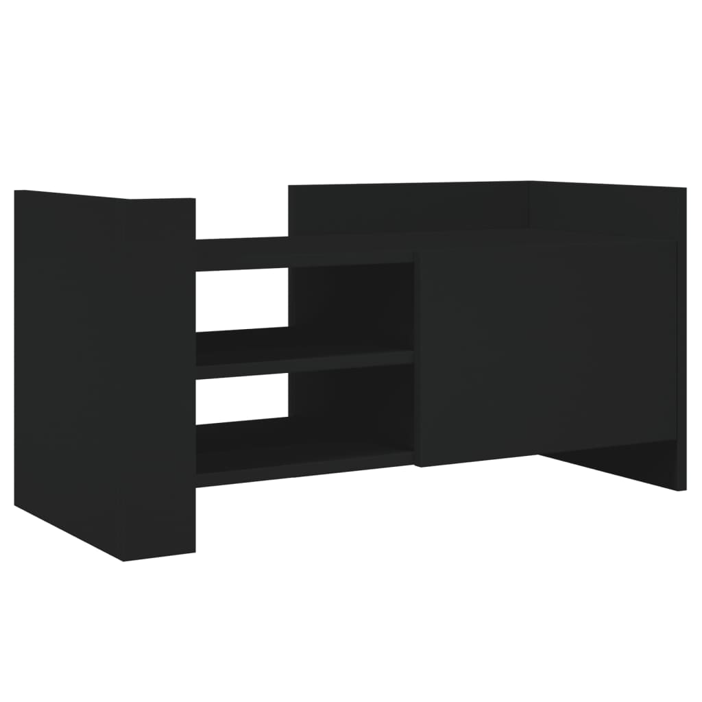 Meuble TV noir 80x35x40 cm bois d’ingénierie - XIOS