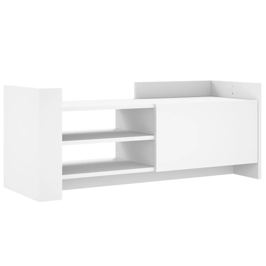 Meuble TV Blanc 100x35x40 cm Bois d'ingénierie - XIOS