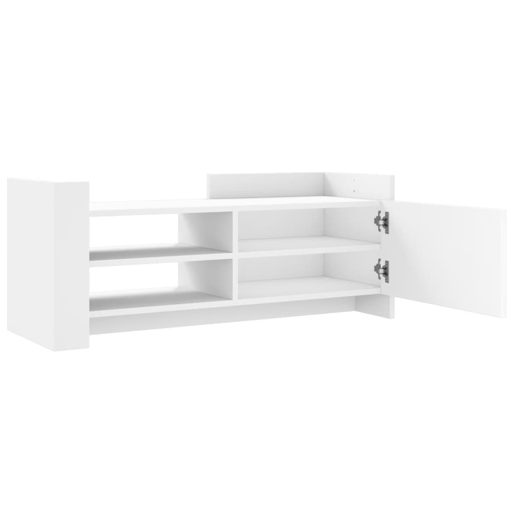 Meuble TV Blanc 100x35x40 cm Bois d'ingénierie - XIOS