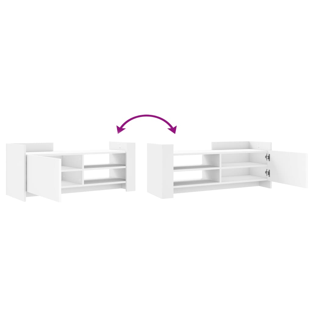 Meuble TV Blanc 100x35x40 cm Bois d'ingénierie - XIOS