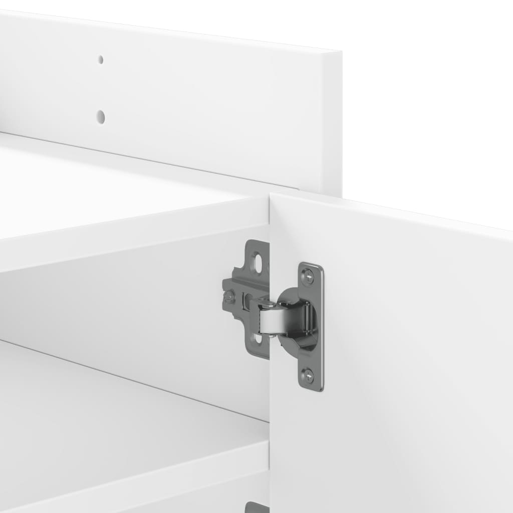 Meuble TV Blanc 100x35x40 cm Bois d'ingénierie - XIOS