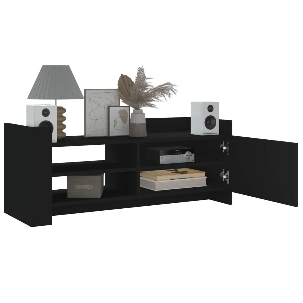 Meuble TV Noir 100x35x40 cm Bois d'ingénierie - XIOS