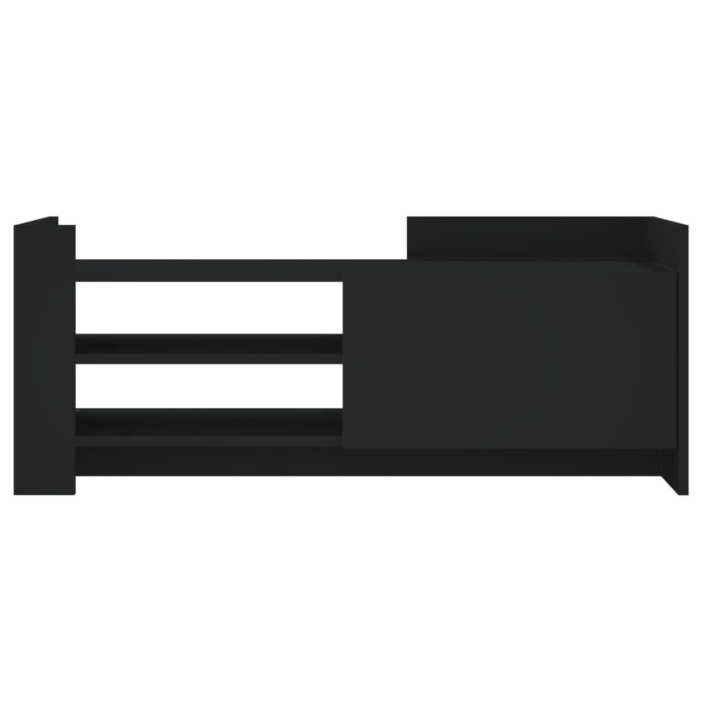 Meuble TV Noir 100x35x40 cm Bois d'ingénierie - XIOS