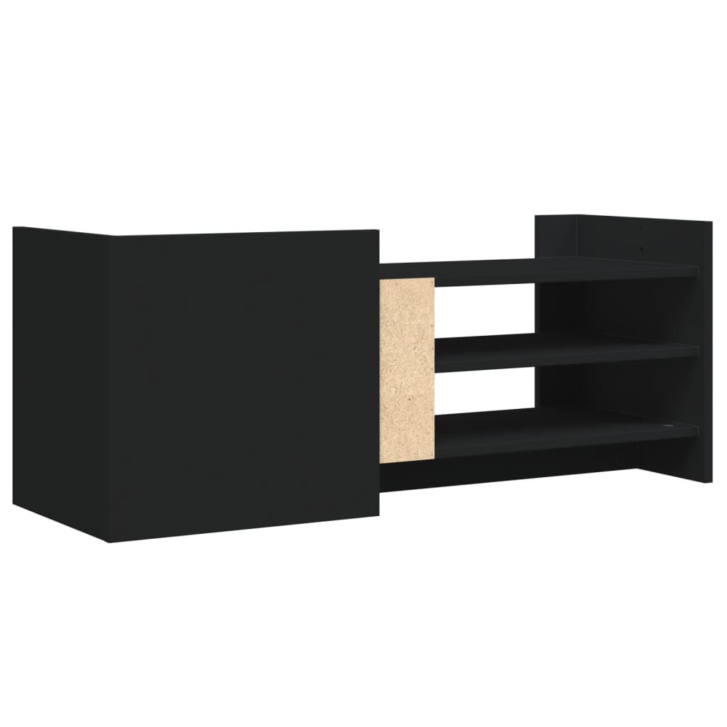 Meuble TV Noir 100x35x40 cm Bois d'ingénierie - XIOS