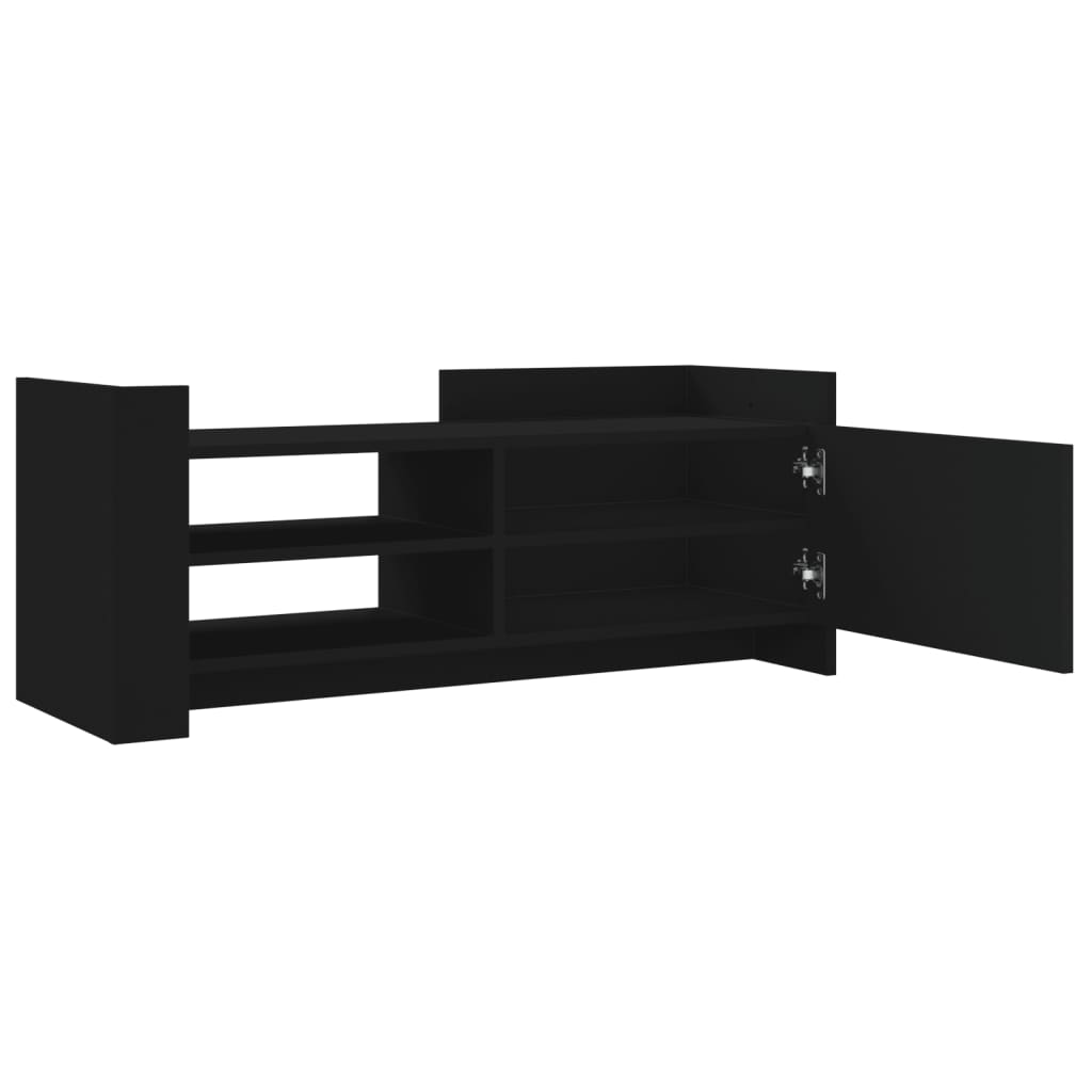 Meuble TV Noir 100x35x40 cm Bois d'ingénierie - XIOS