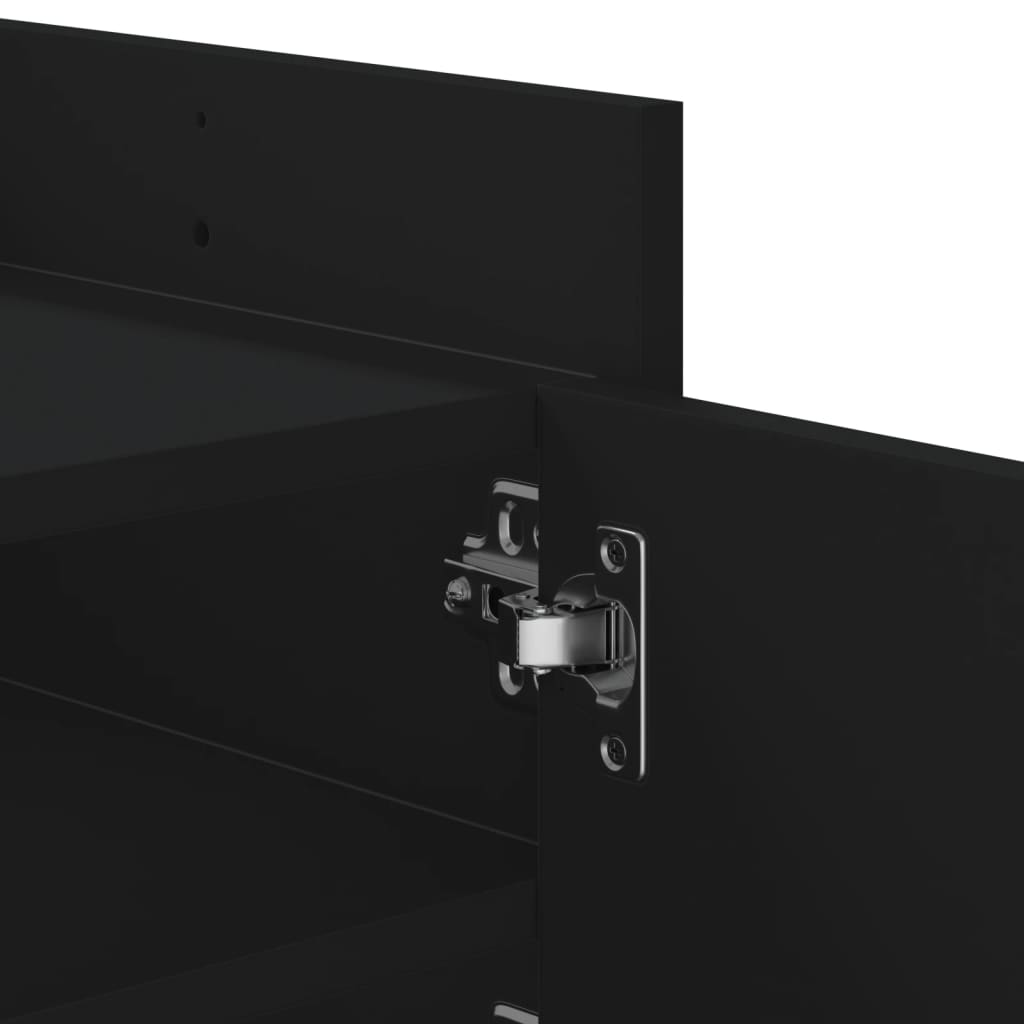 Meuble TV Noir 100x35x40 cm Bois d'ingénierie - XIOS