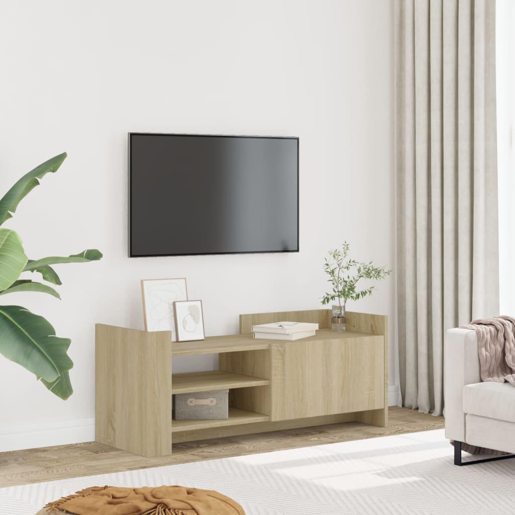 Meuble TV Chêne sonoma 100x35x40 cm Bois d'ingénierie - XIOS