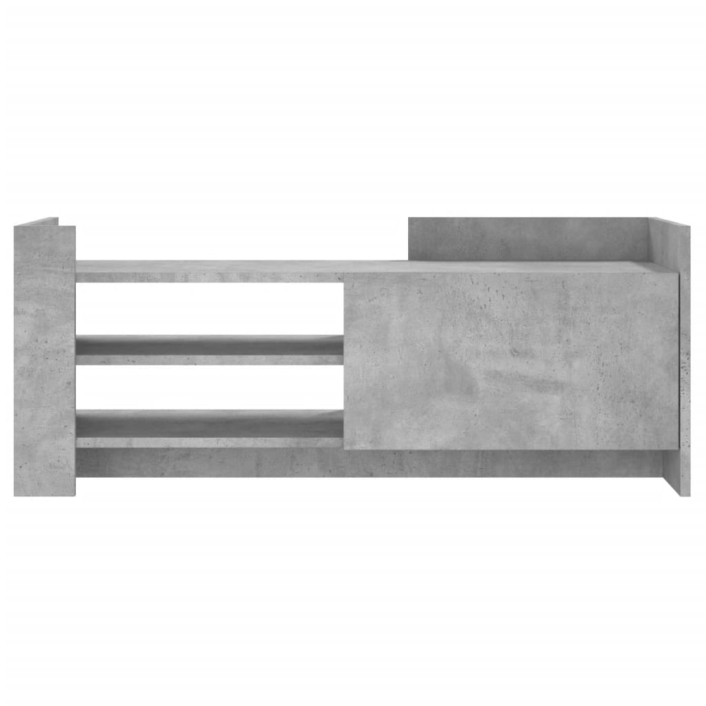 Meuble TV Gris béton 100x35x40 cm Bois d'ingénierie - XIOS