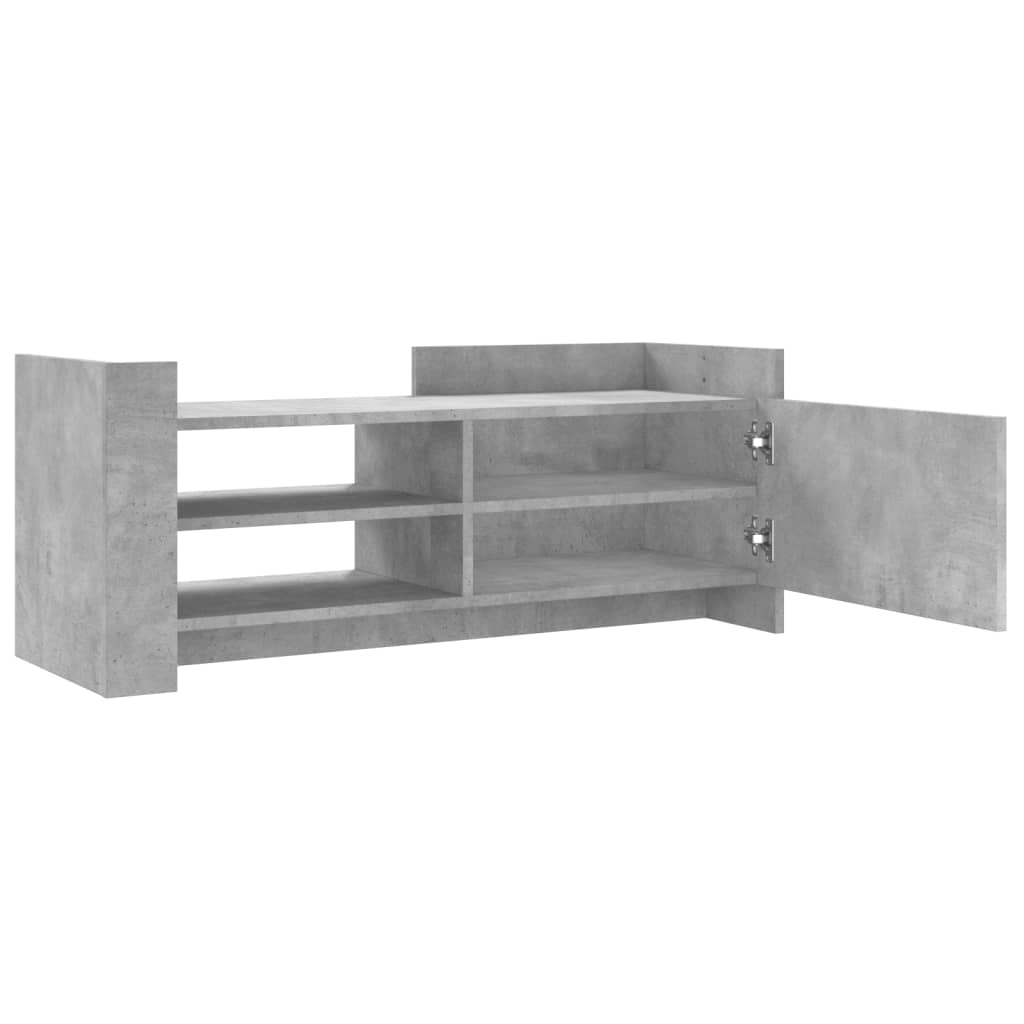 Meuble TV Gris béton 100x35x40 cm Bois d'ingénierie - XIOS