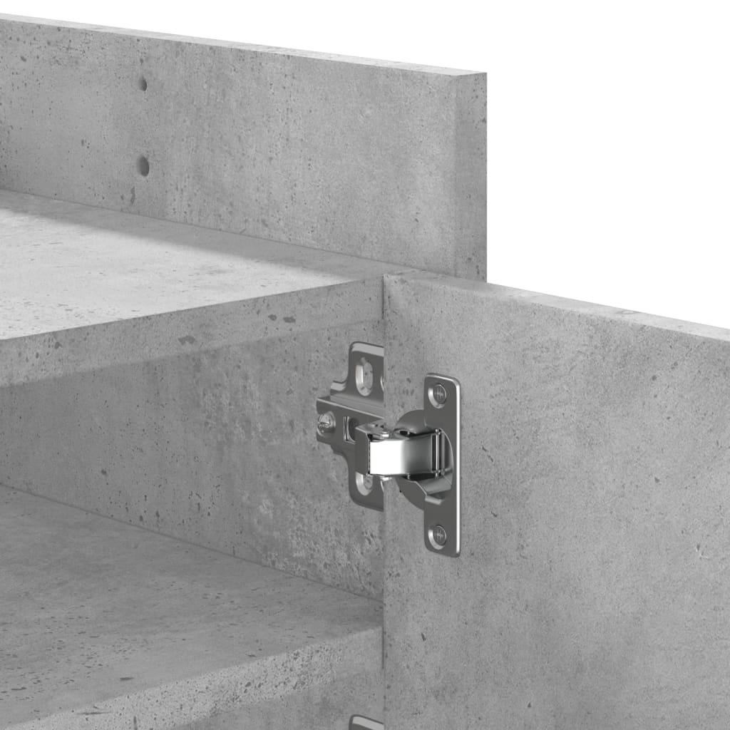 Meuble TV Gris béton 100x35x40 cm Bois d'ingénierie - XIOS