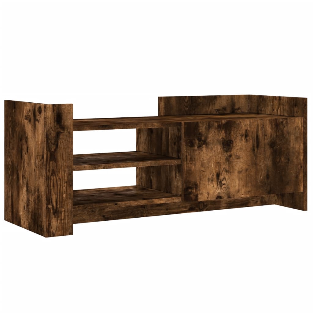 Meuble TV Chêne fumé 100x35x40 cm Bois d'ingénierie - XIOS