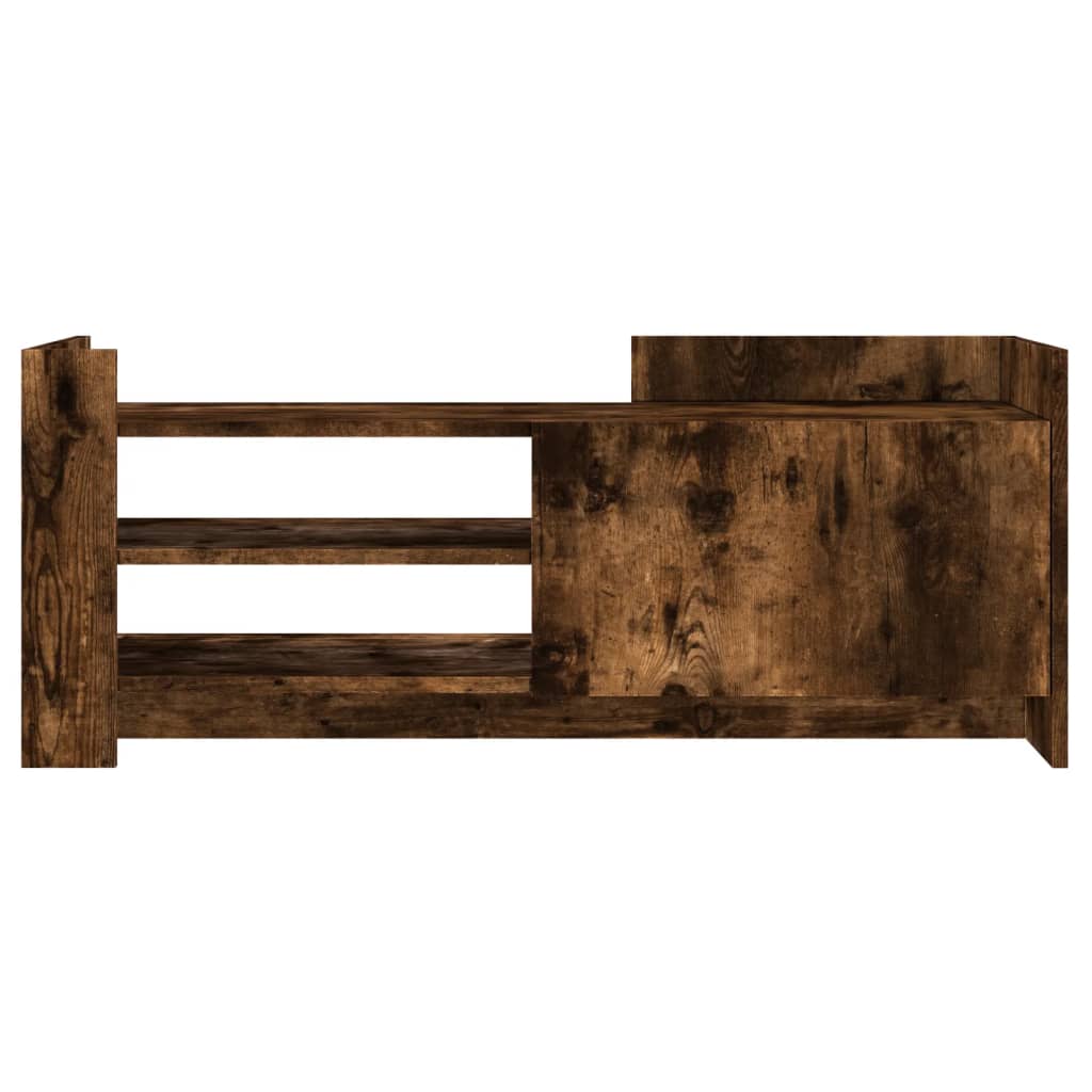 Meuble TV Chêne fumé 100x35x40 cm Bois d'ingénierie - XIOS