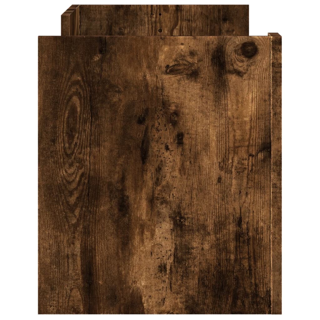 Meuble TV Chêne fumé 100x35x40 cm Bois d'ingénierie - XIOS