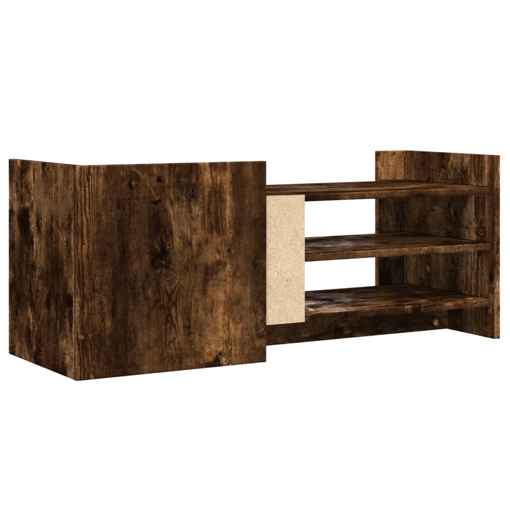 Meuble TV Chêne fumé 100x35x40 cm Bois d'ingénierie - XIOS